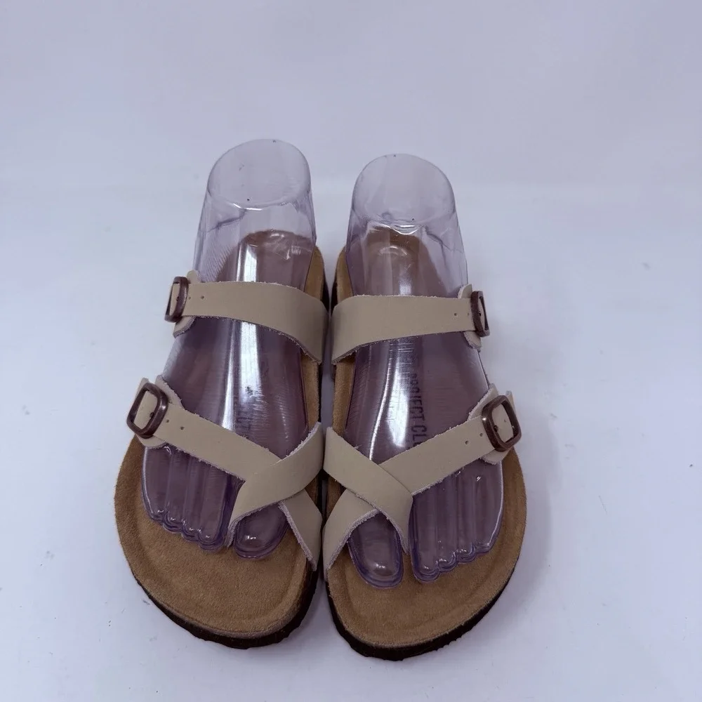 Project Cloud Genuine Leather Womens Sandals - Comfortable Cork Tan size 7